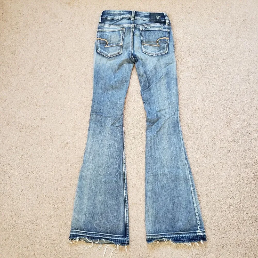 American Eagle Outfitters Blue Flare Jeans - Picture 2 of 11